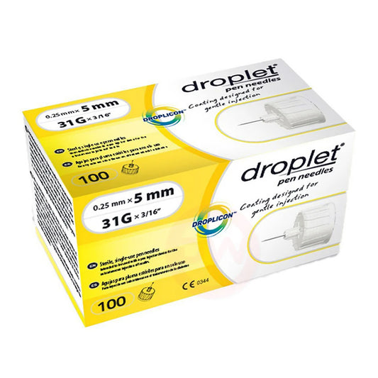 Droplet Pen Needles - 31G 5mm 100ct