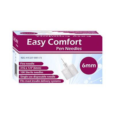 Easy Comfort Pen Needles 31G 6mm