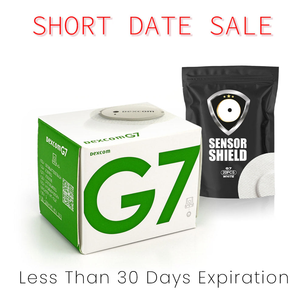 Dexcom G7 Sensor - Pack of 1 (Short-Dated) + 1 Free Sensor Shield Patches (20ct)