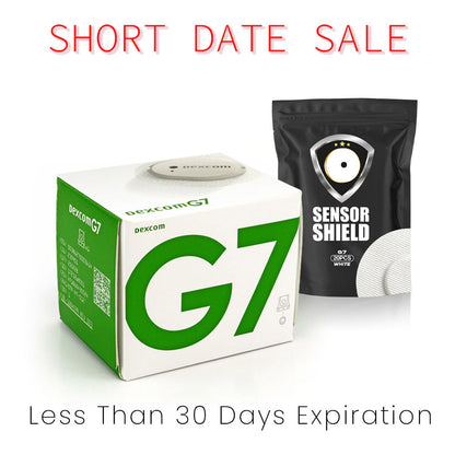 Dexcom G7 Sensor - Pack of 1 (Short-Dated) + 1 Free Sensor Shield Patches (20ct)