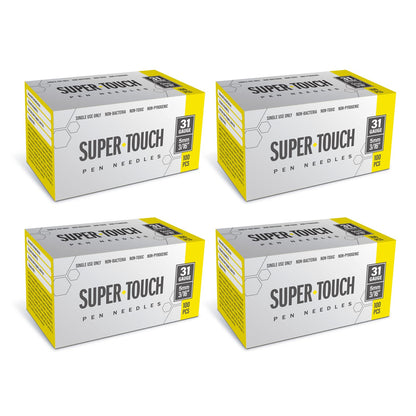 Super Touch Pen Needles - 31G 5mm 100/BX - Pack of 4