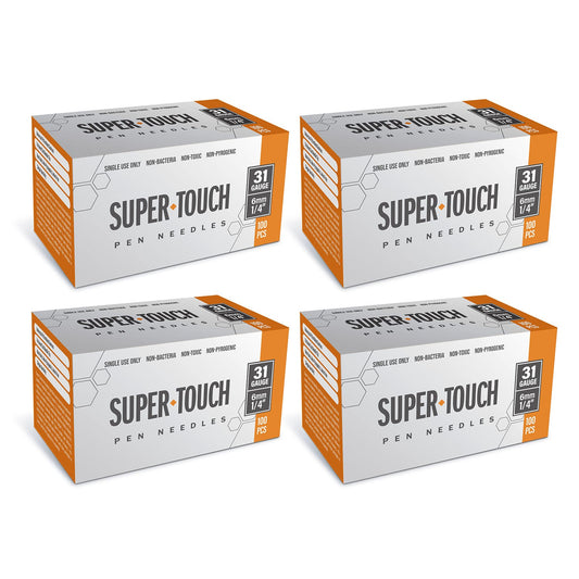 Super Touch Pen Needles - 31G 6mm 100/BX - Pack of 4