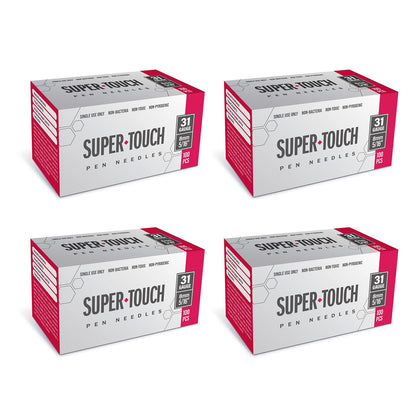 Super Touch Pen Needles - 31G 8mm 100/BX - Pack of 4
