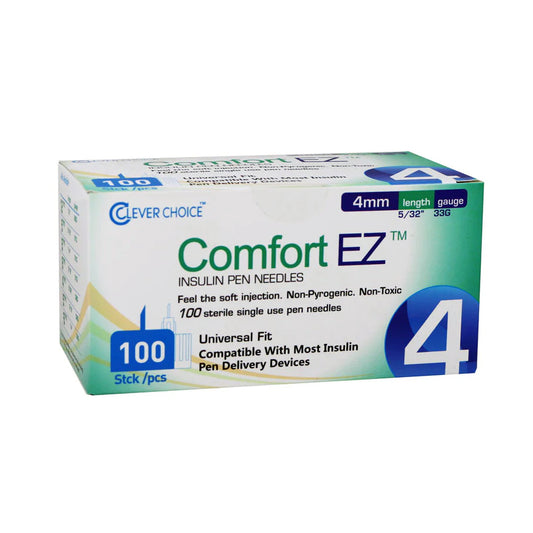 Clever Choice Comfort EZ Insulin Pen Needles - 33G 4mm