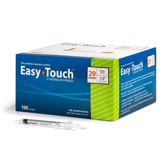 EasyTouch Insulin Syringes - 29G 1cc 1/2" 100ct