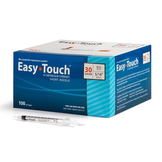 EasyTouch Insulin Syringes - 30G 1cc 5/16" 100ct