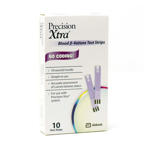 Precision Xtra Blood Ketone Test Strips 10ct