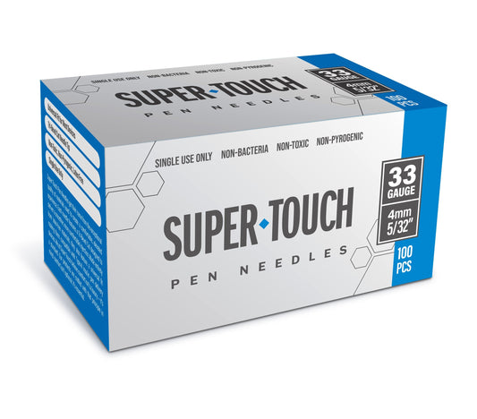 Super Touch Pen Needles - 33G 4mm 100/BX