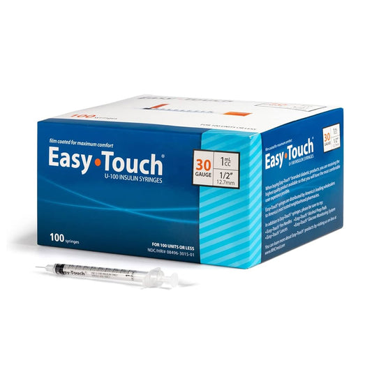 EasyTouch Insulin Syringes - 30G 1cc 1/2" 100ct
