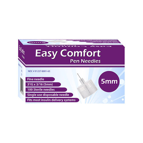 Easy Comfort Pen Needles - 31G 5mm