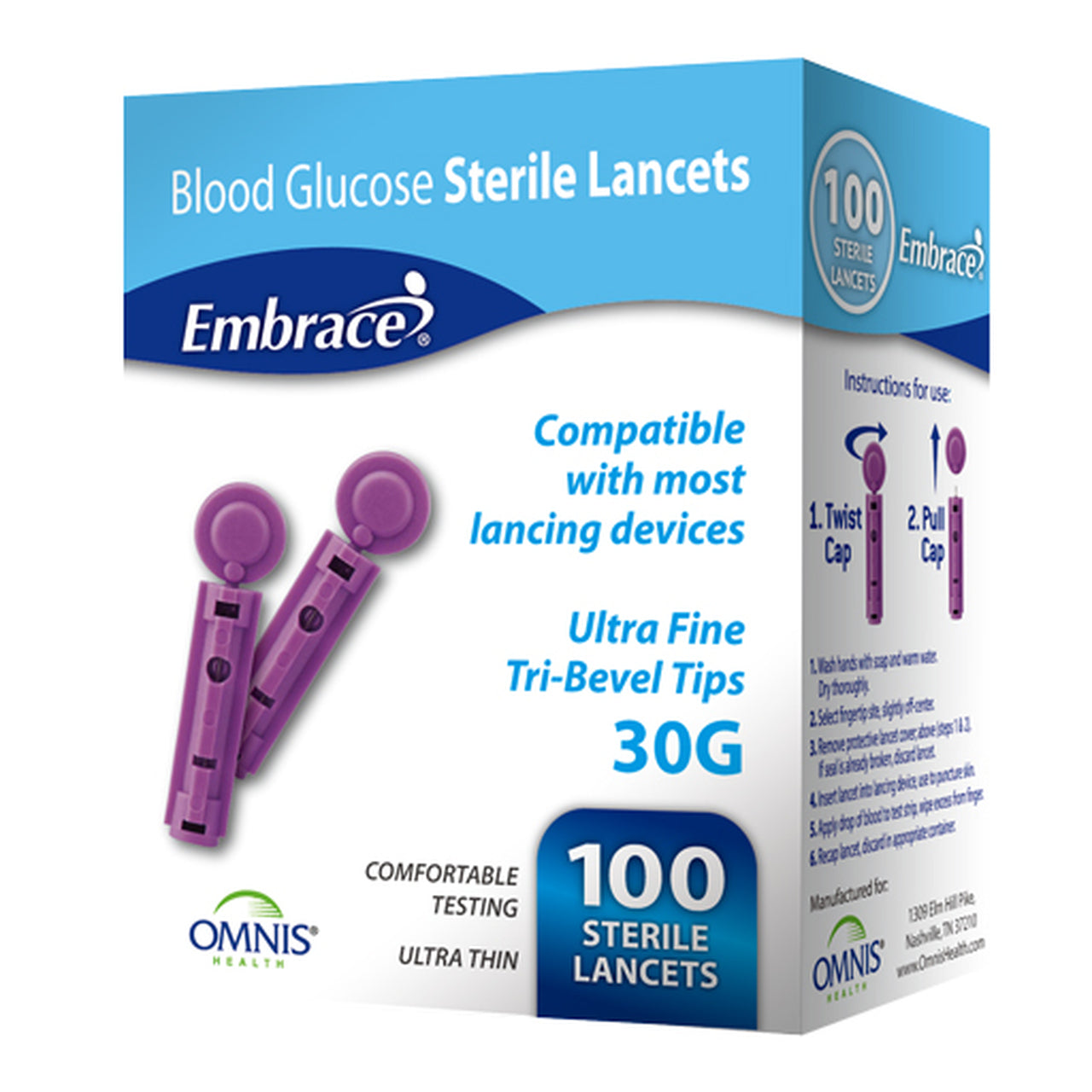 Embrace Lancets 30G