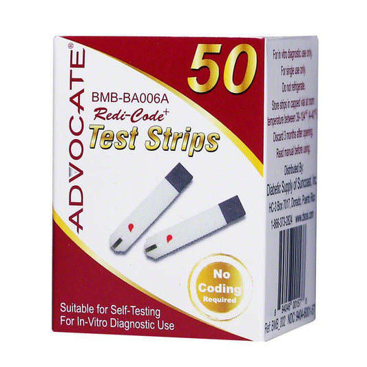 Advocate Redi-Code Plus Glucose Test Strips 50ct